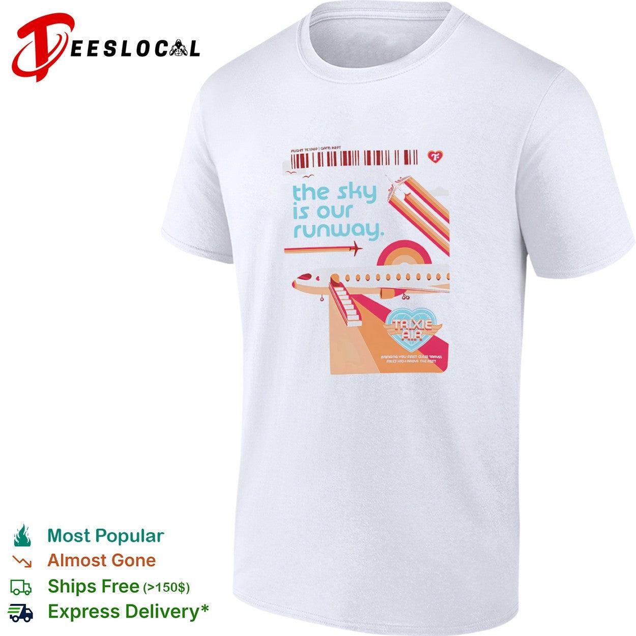 The Sky Is Our Runway Trixie Air airline travel graphic shirt
