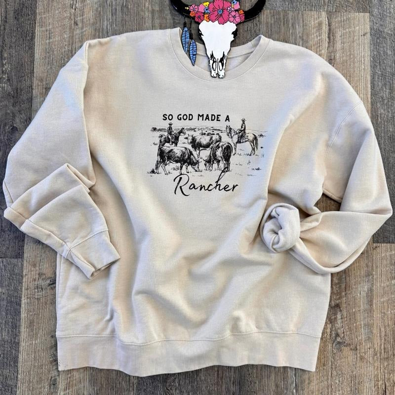So God Made Rancher Rancher Shirt Western Stuff Western Outfits Tops Country Western Girl Clothes Winter Outfits T-Shirts, Hoodie, Sweatshirt