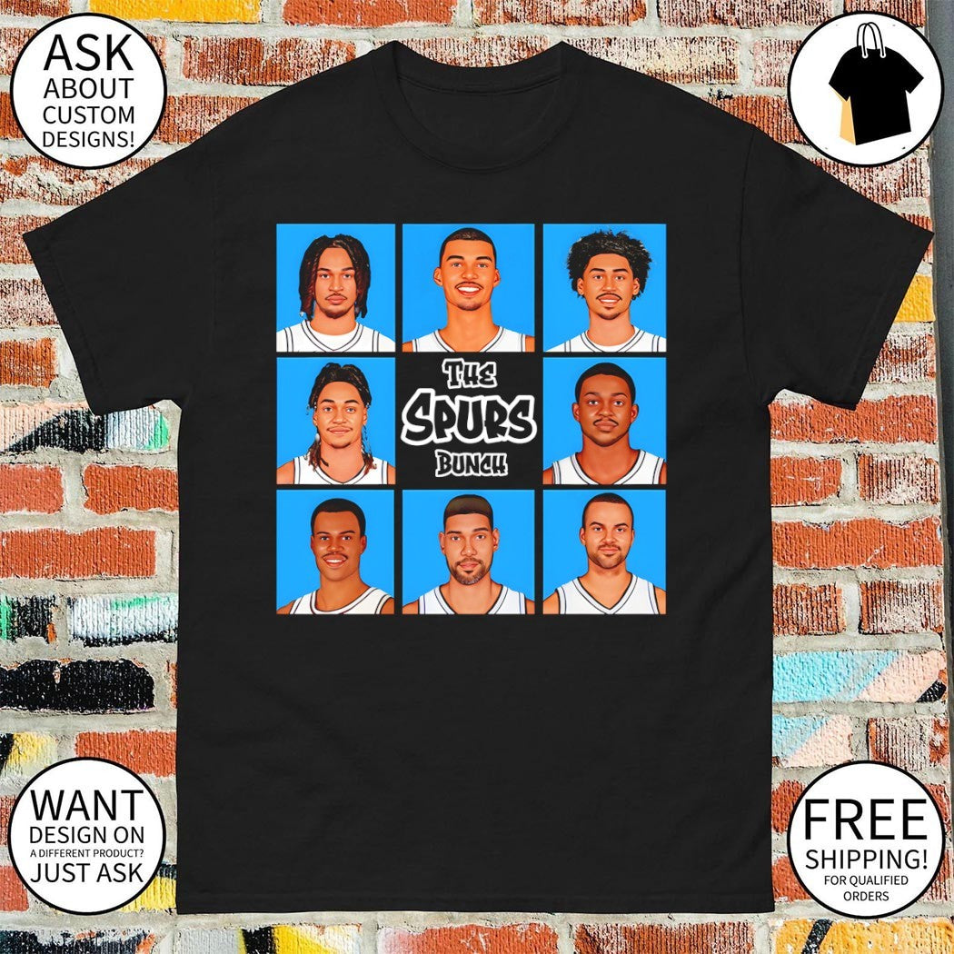 The Spurs Bunch San Antonio Spurs Basketball bigface players graphic NBA 2026 shirt