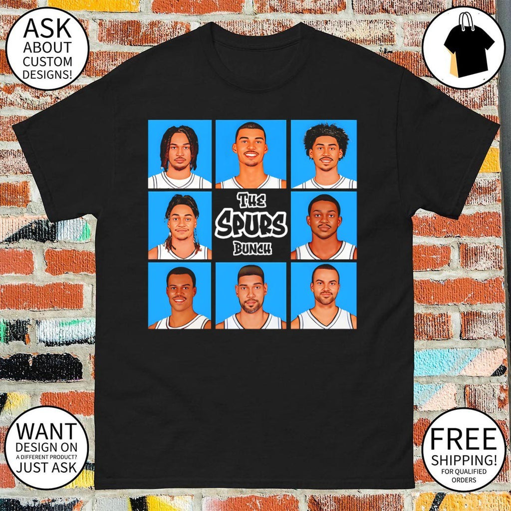 The Spurs Bunch San Antonio Spurs Basketball bigface players graphic NBA 2026 shirt