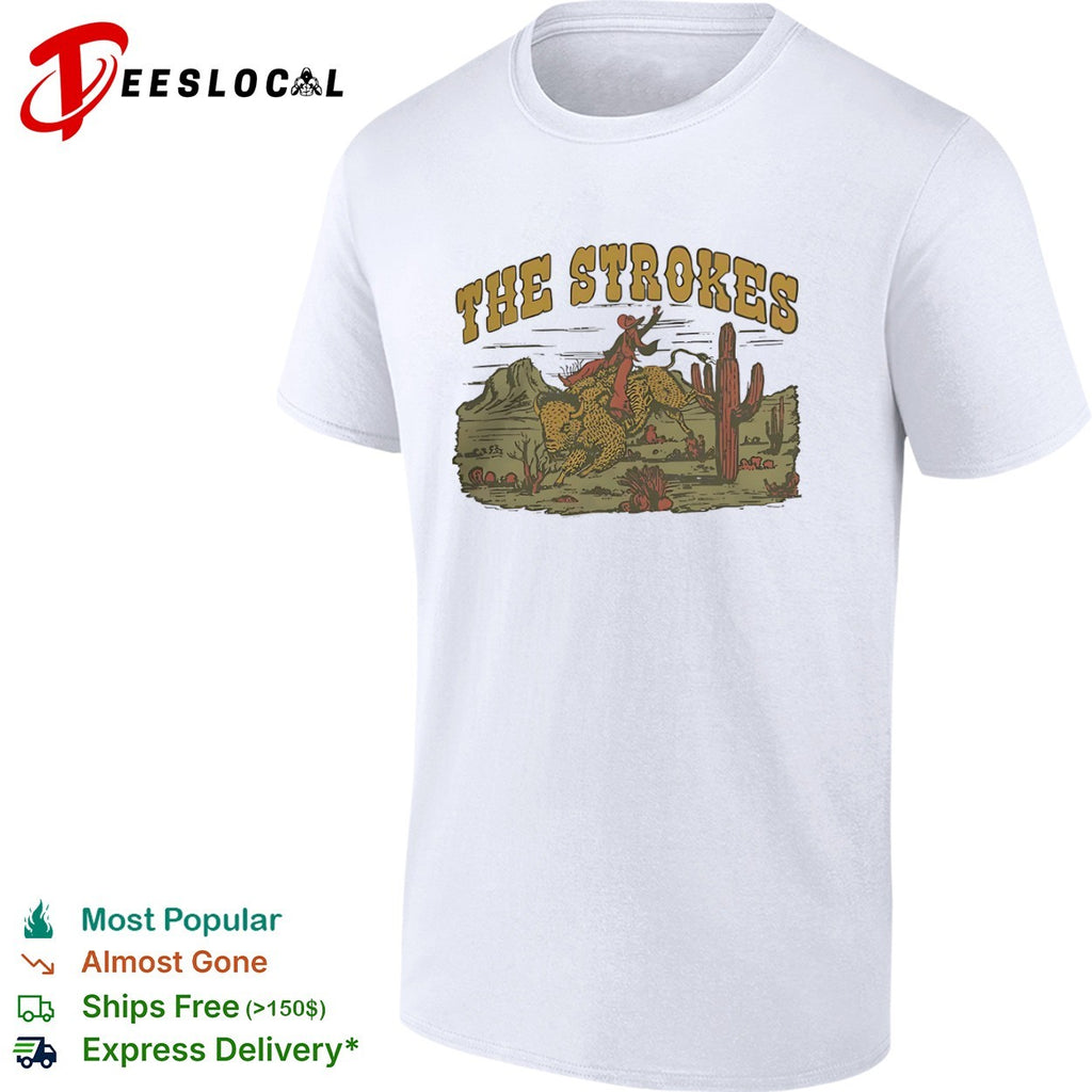 The Strokes Bison Cowboy Western Music Band Desert shirt
