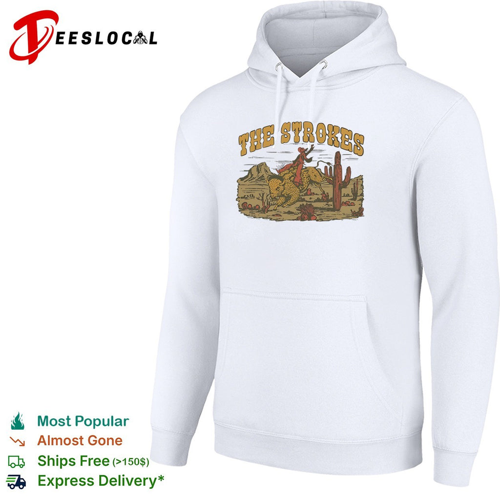 The Strokes cowboy riding buffalo desert shirt