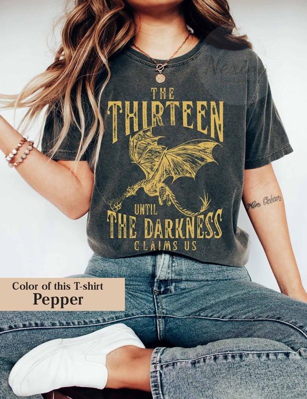 The Thirteen Until the Darkness Claims Us T-Shirt, Sarah J Maas, Sjm Shirt, Throne of Glass Merch, ACOTAR Crescent City...