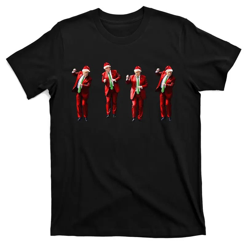 The Trump Dance Dancing Donald Trump Santa Christmas Dance 47th President of the United States T-Shirt Hoodie Sweatshirt
