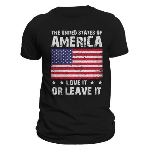 The United States of America Love It or Leave It T-Shirt made in usa Hoodie Sweatshirt | PrintMintTees.com