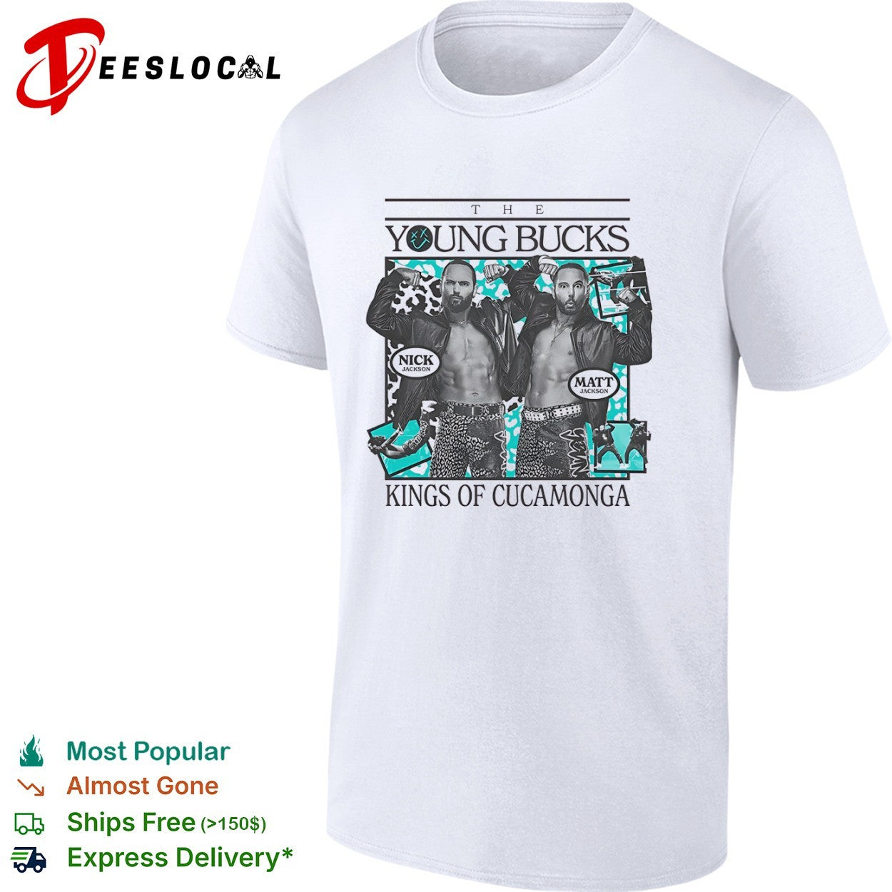The Young Bucks kings of Cucamonga two men posing shirt