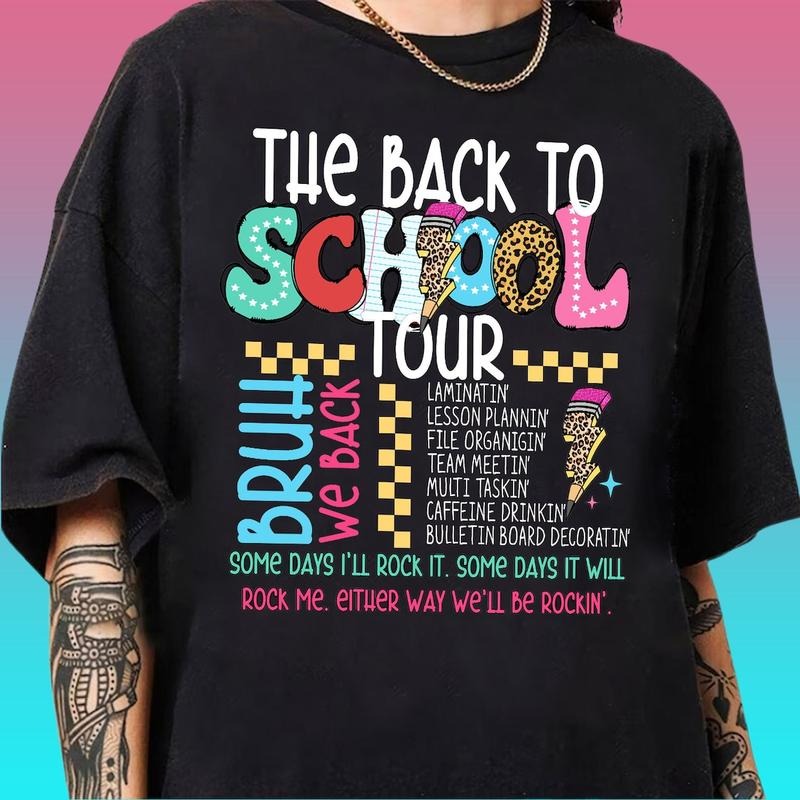 The back to school tour Shirt, Bruh we back Teacher Gift, First Day of School for Teachers, Back to school Shirt Hoodie...
