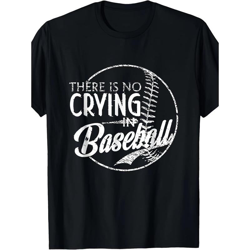 There Is No Crying In Baseball Sports Funny Baseball T-Shirt - 220g made in usa Hoodie Sweatshirt | PrintMintTees.com