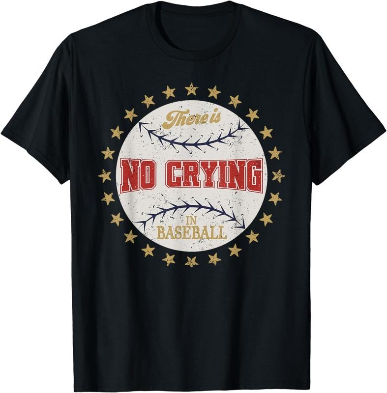 There Is No Crying Is Baseball T-Shirt Casual Menswear Casual Menswear Hoodie Sweatshirt | PrintMintTees.com