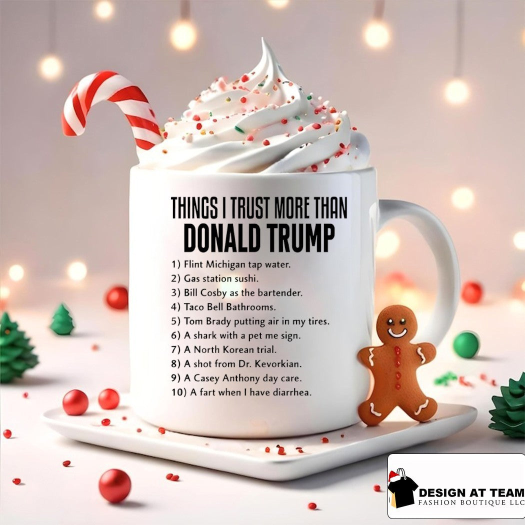 Things I trust more than Donald Trump flint Michigan tap water shirt