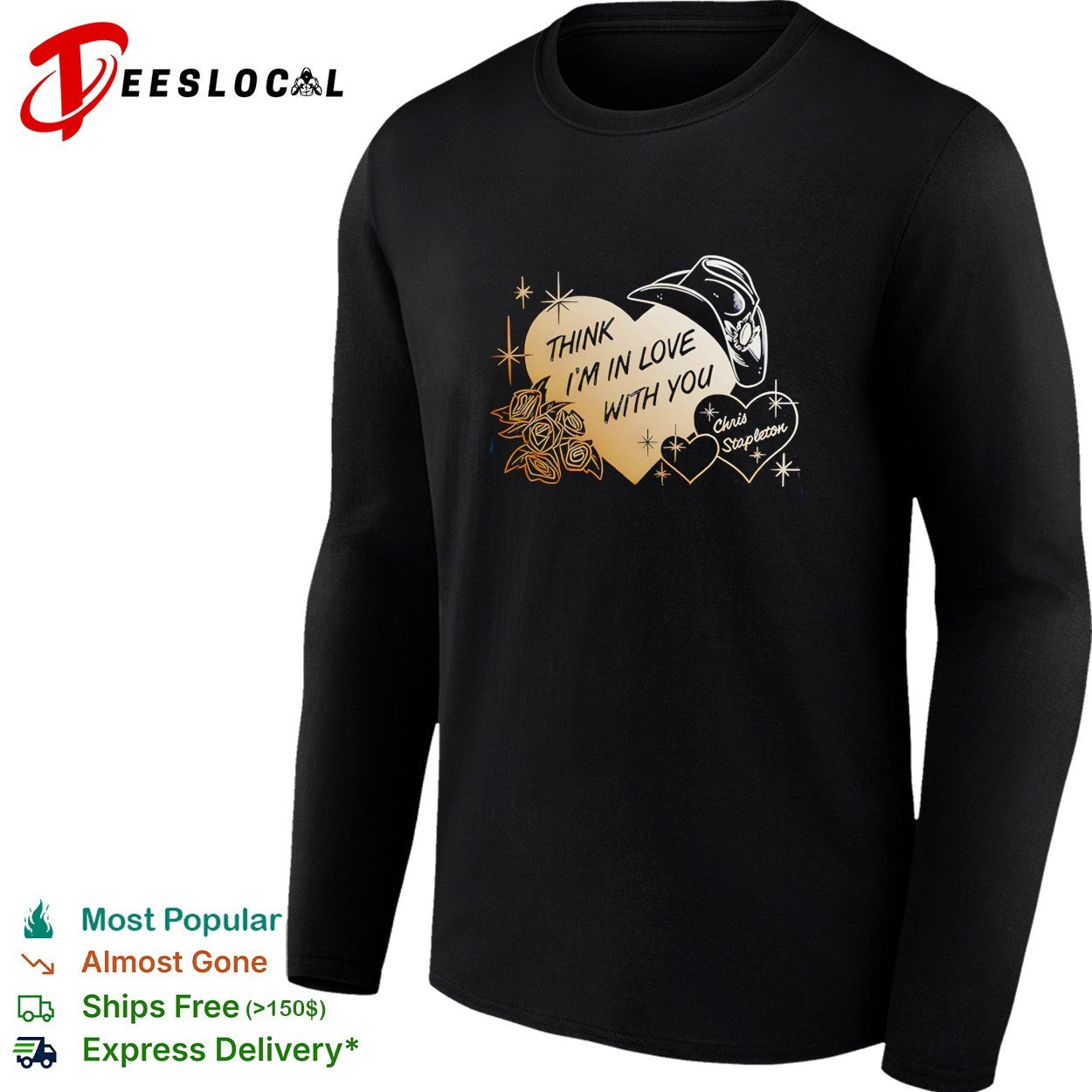 Think I’m in love with you Chris Stapleton heart shirt