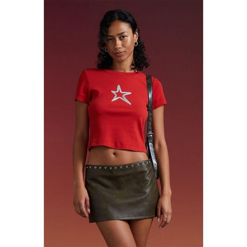 Third Charm Women's Chrome Star Baby T-Shirt Hoodie Sweatshirt | PrintMintTees.com