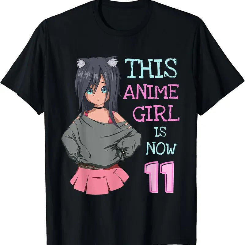 This Anime Girl Is Now 11 Years Old Birthday Girl Kawaii TShirt Hoodie Sweatshirt | PrintMintTees.com