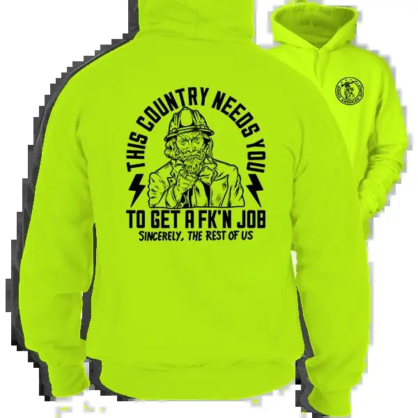 This Country Needs You High Visibility Work Gear Cotton Poly Blend Funny Sarcastic Blue Collar Workers Fabric Menswear Polyester Thick Top Day Layer Underwear Streetwear Jacket T-Shirts, Hoodie, Sweatshirt