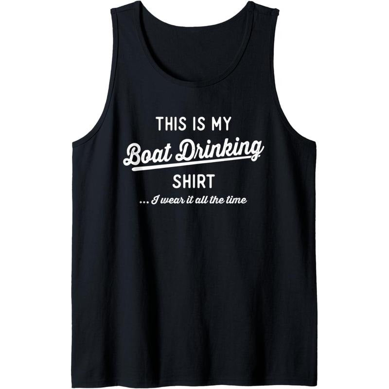This Is My Boat Drinking Shirt Men Women Funny Boating Tank Top Made in USA Hoodie Sweatshirt | PrintMintTees.com