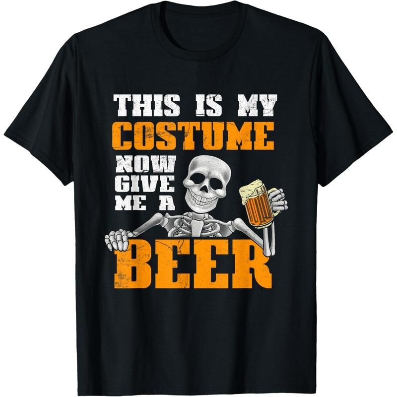 This Is My Costume Now Give Me A Beer Halloween Funny T-Shirt  made in us Hoodie Sweatshirt | PrintMintTees.com