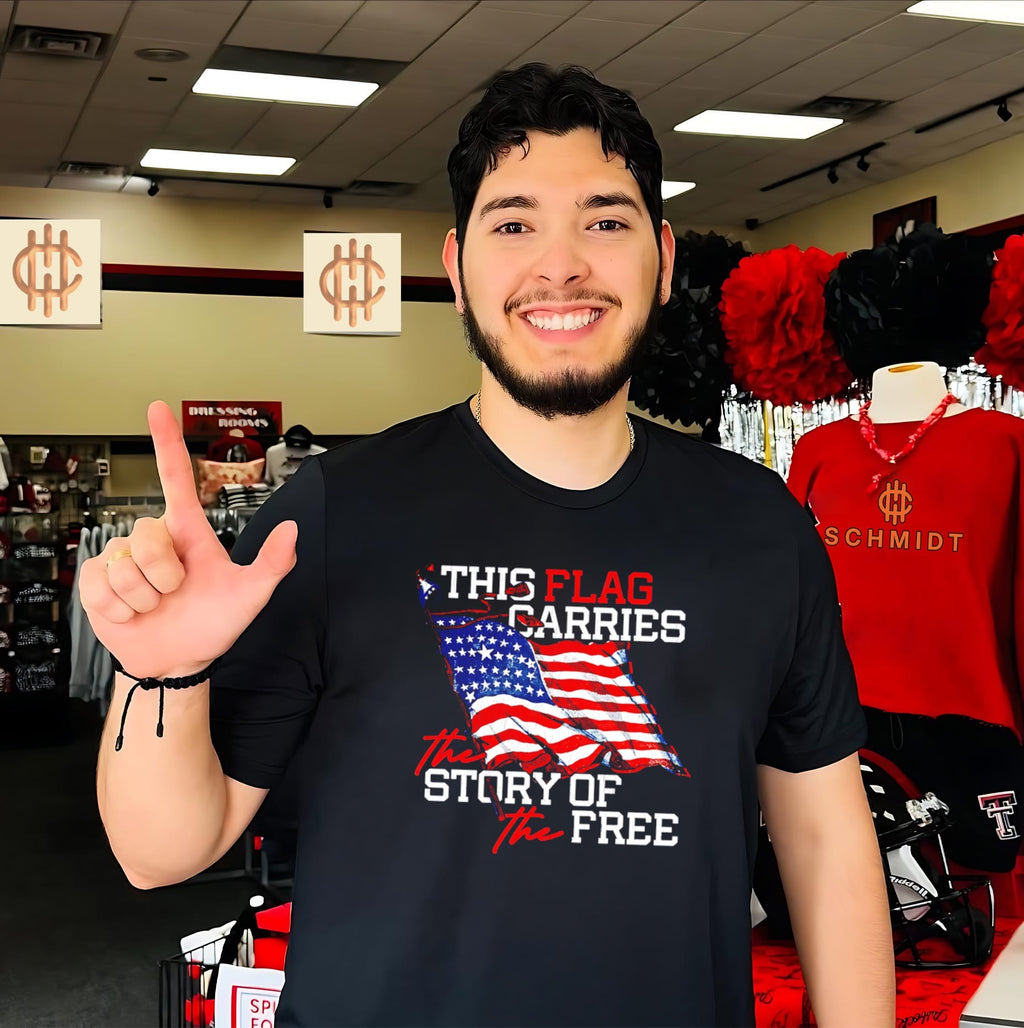This flag carries the story of the free America 2026 shirt