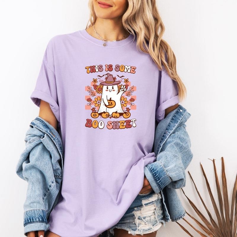 This is some Boo Sheet funny Halloween Tee Printed Comfort Colors T-Shirt Hoodie Sweatshirt | PrintMintTees.com
