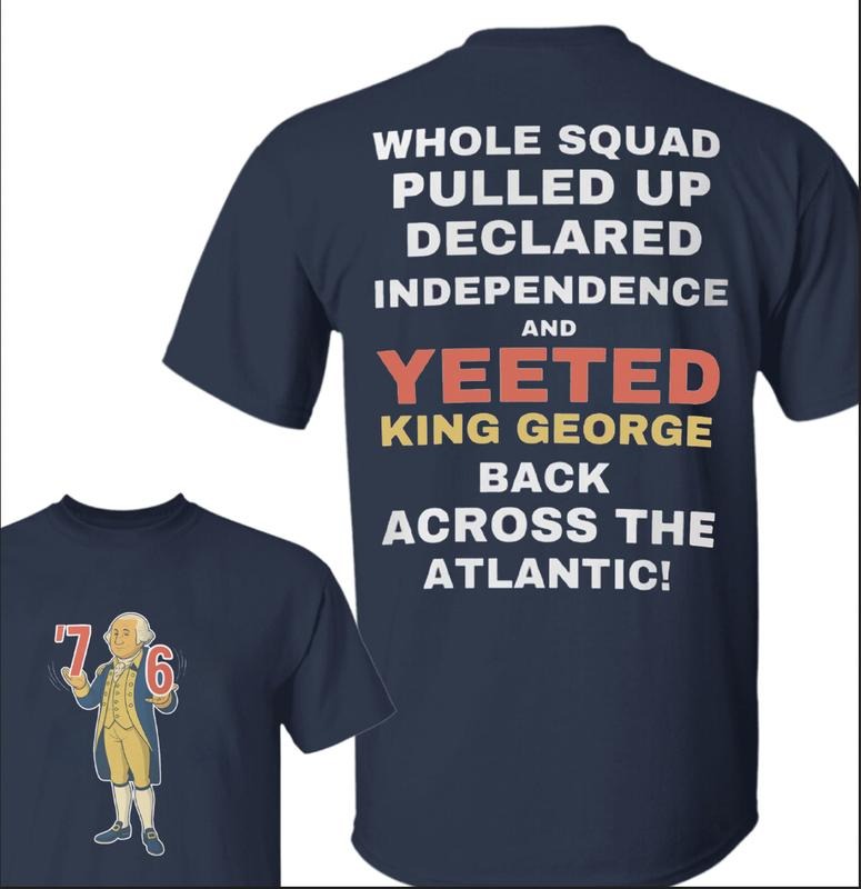 Thomas Jefferson '76 > 67 Self-Evident 2 Sided Unisex T-shirt, Make History Fun Tee, Retro Patriotic USA Unisex Topwear...