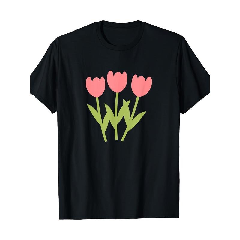 Three Tulips Vintage Graphic Botanical Garden Lover T-shirt -100% cotton Made in USA Hoodie Sweatshirt | PrintMintTees.com
