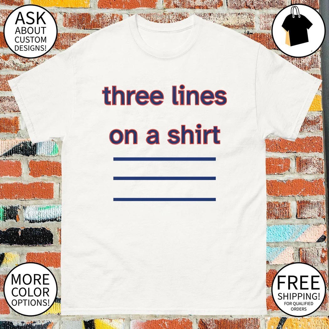 Three lines on a England Football shirt