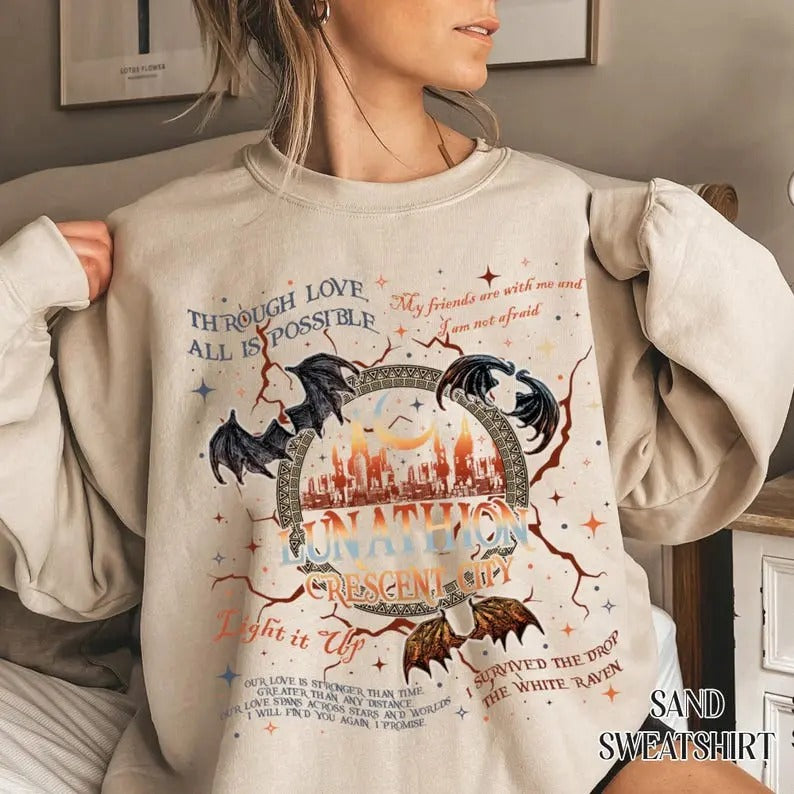Throne Of Glass Sweatshirt Quote Bookish Aelin Quote Tee, Sarah J Maas Acotar Crewneck Sweatshirt Hoodie | PrintMintTees.com