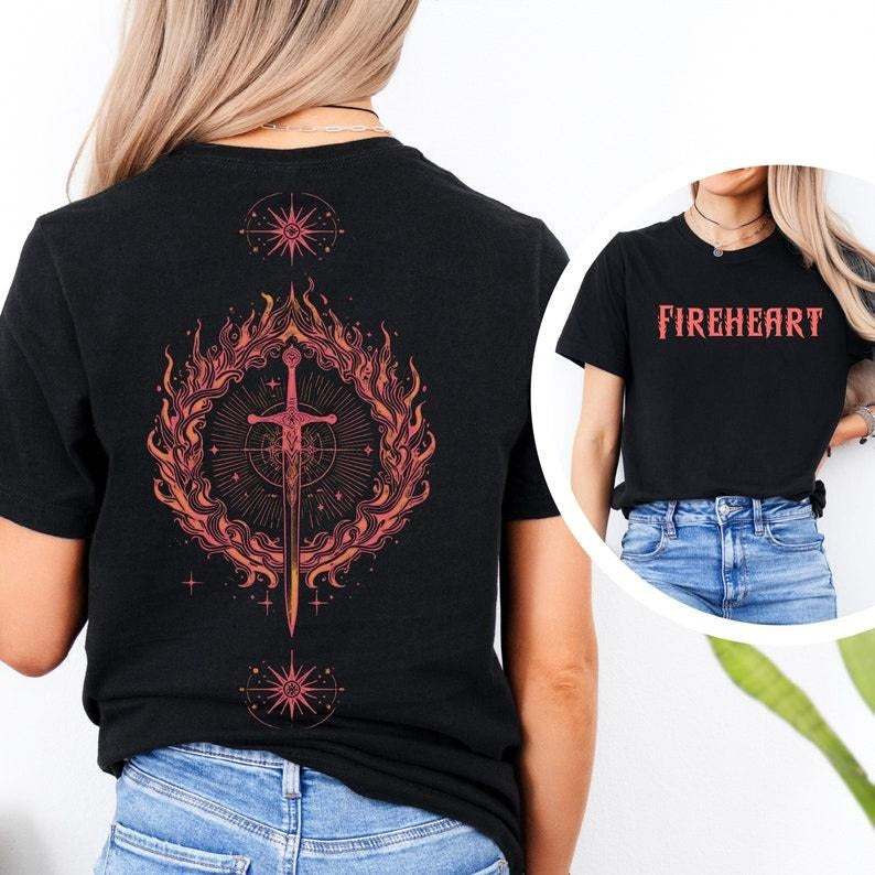 Throne of Glass Quote Tee, Bewitching Fireheart Design, Sarah J Maas Fan Shirt, Ideal Reader Gift Women Style Tee Hoodie...