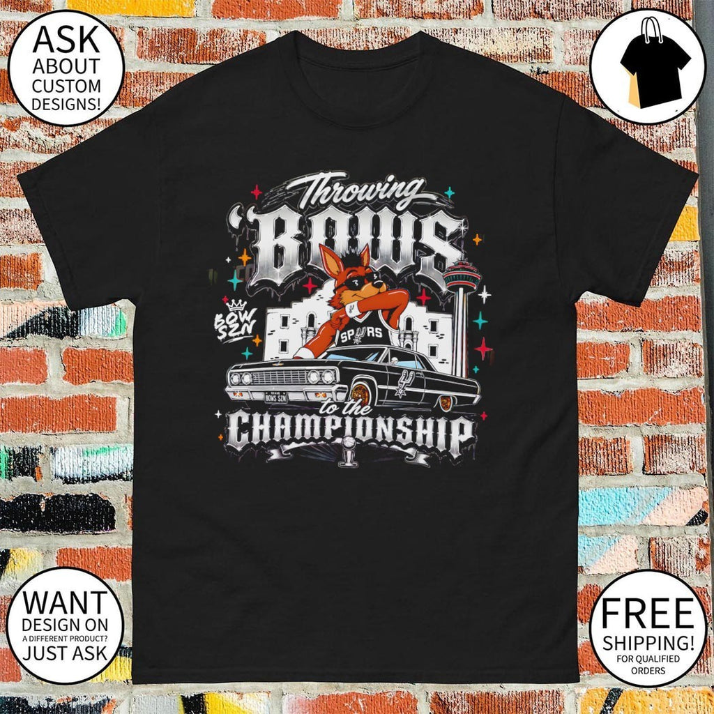 Throwing Bows to the Championship Victor Wembanyama San Antonio Spurs Basketball NBA 2026 shirt