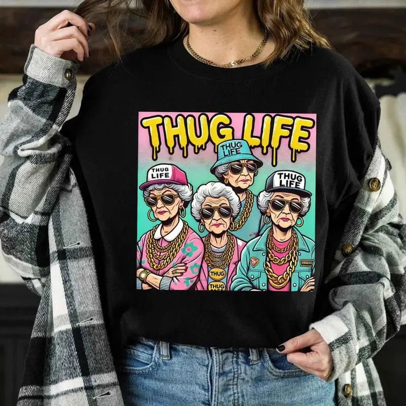 Thug Life Golden Shirt Hip Hop Mom Tv Sitcom Show T-Shirts, Hoodie, Sweatshirt