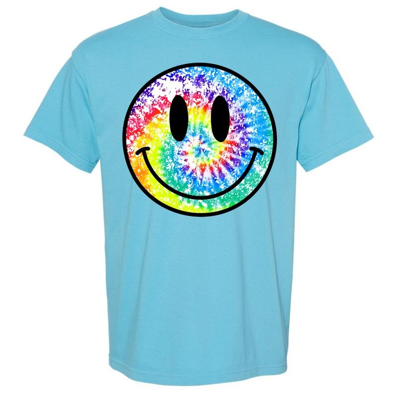 Tie-Dye Happy Face Comfort Colors T-Shirt 'NLB' Hoodie, Sweatshirt | PrintMintTees.com