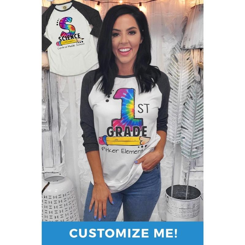 Tie Dye Teacher Vibes Raglan T-Shirt Hoodie Sweatshirt | PrintMintTees.com
