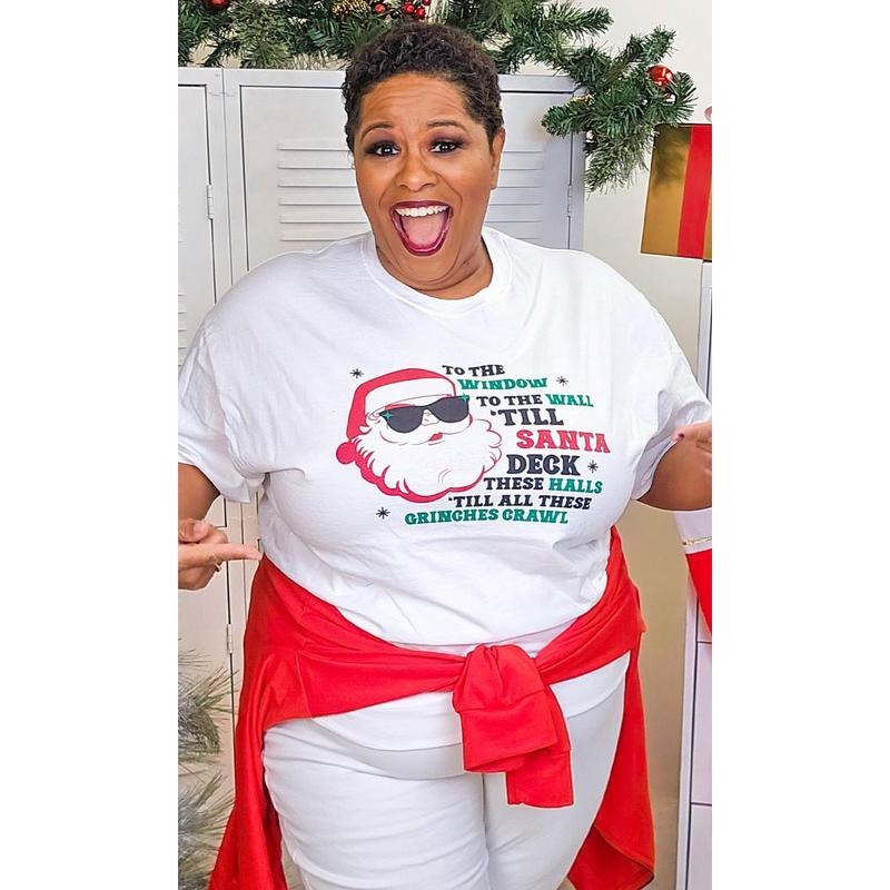Till Santa Deck's The Halls Graphic T-Shirt Hoodie Sweatshirt | PrintMintTees.com