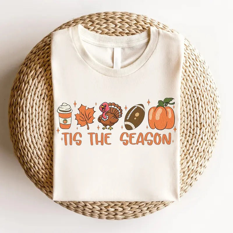 Tis Season Fall Coffee Coffee Lovers Shirt Fall Shirts Thanksgiving Pumpkin Shirt T-Shirts, Hoodie, Sweatshirt