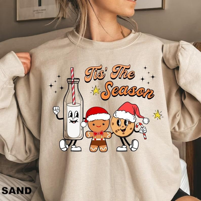 Tis The Season Sweatshirt Christmas Tis The Season Shirt Cute Christmas Sweater Christmas Cookie Sweatshirt Winter Season...