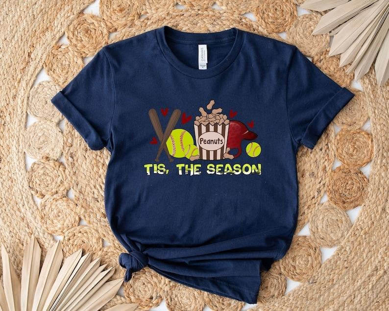 Tis the Season Baseball T-Shirt, Baseball Shirt, Baseball Mom Shirt, Baseball Season Shirt, Baseball Game Day Shirt, Gift...