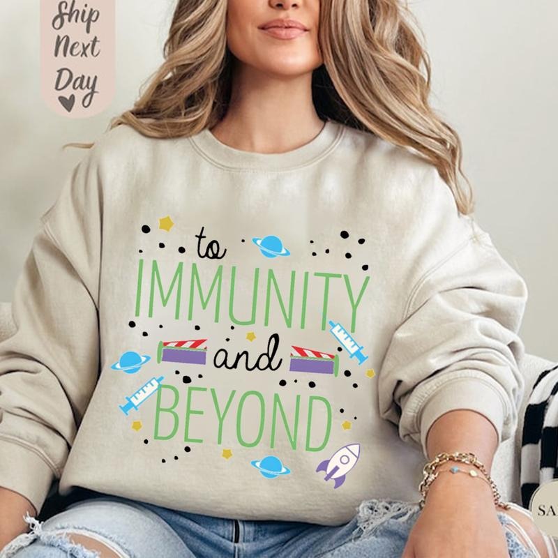 To Immunity And Beyond Sweatshirt, Nurse T-shirt, Medical Tee, Vaccine Awareness Shirt, Doctor Sweatshirt, Nursing...