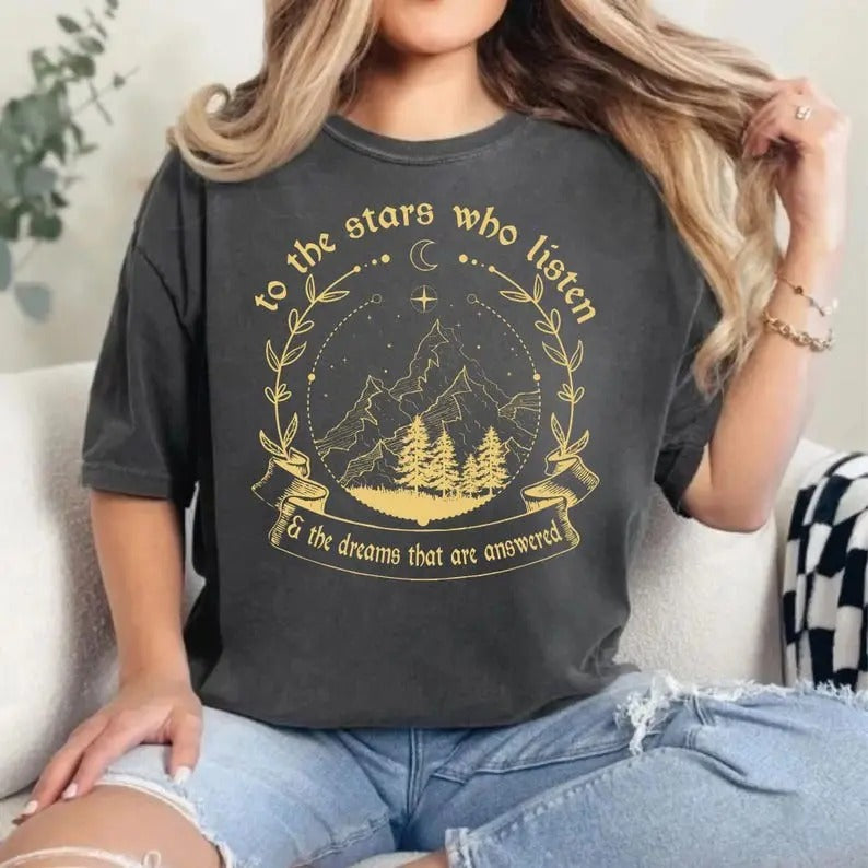 To The Stars Who Listen Shirt, Night Court T-shirt, Court of Thorns and Roses Tee, Acotar Velaris Shirt, Sarah J Maas,...