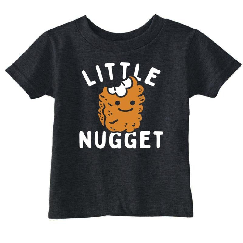 Toddler Funny T Shirts Little Nugget Sarcastic Chicken Nuggets Graphic Novelty Tee For Toddlers Funny Toddler Shirts...