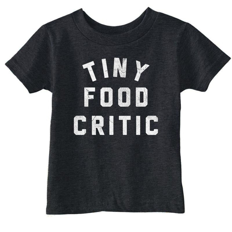 Toddler Funny T Shirts Tiny Food Critic Sarcastic Graphic Novelty Tee For Young Kids Funny Toddler Shirts Sarcastic...