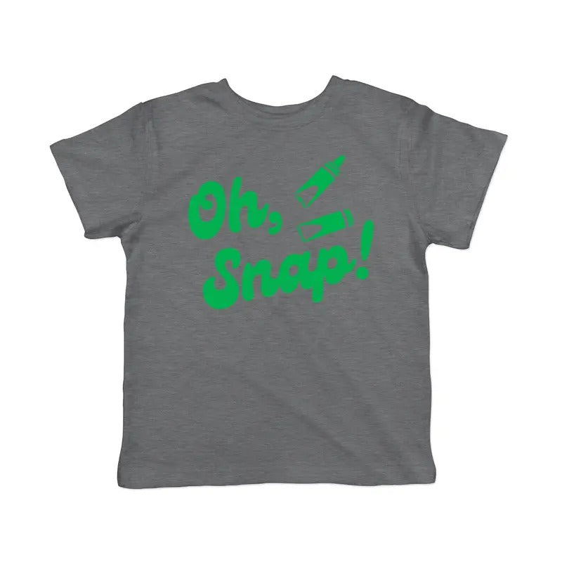 Toddler Oh Snap Funny Broken Coloring Crayons Joke Tee For Young Kids Funny Toddler Shirts Funny Sarcastic T Shirt...