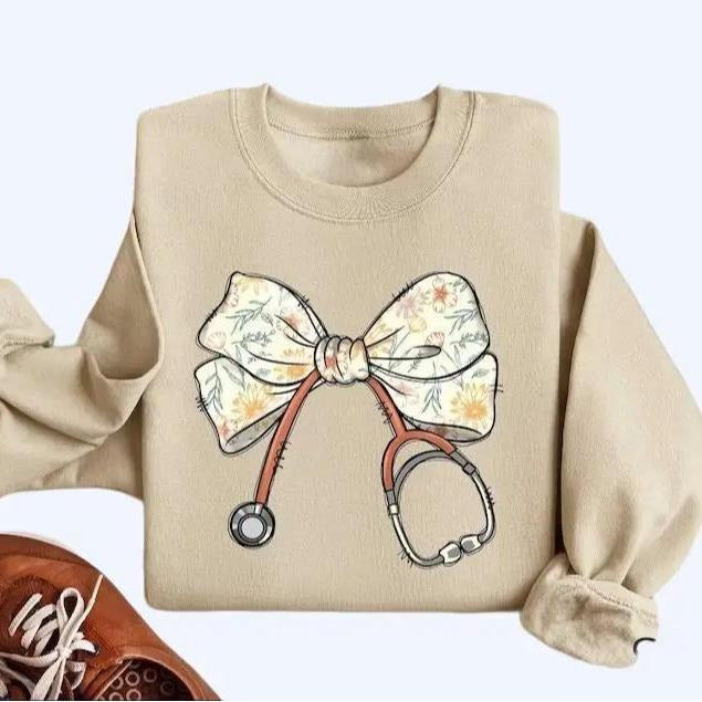 Toile Coquette Shirt, Nurse Toile Stethoscope Bow Shirt, Nurse Coquette Shirt, Nurse Appreciatin, Healtcare Professionals...