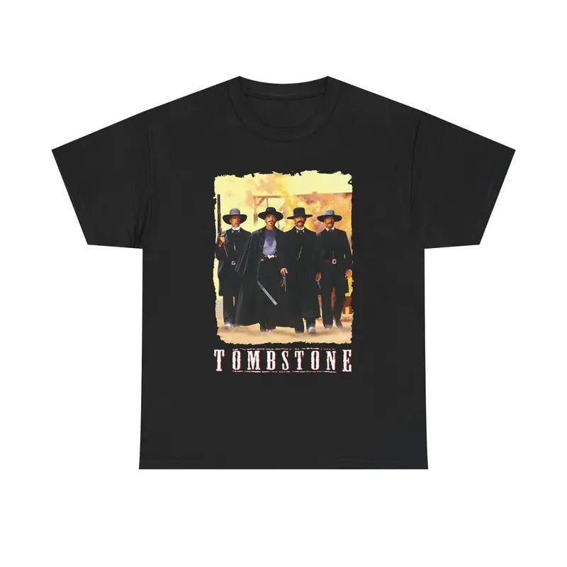 Tombstone Movie Huckleberry Black Navy Red T-Shirt Hoodie Sweatshirt | PrintMintTees.com