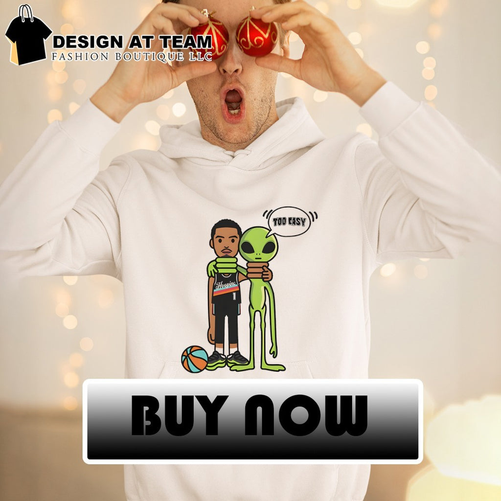 Too Easy Victor Wembanyama vs The Alien shoulder each other San Antonio Spurs NBA 2026 Basketball shirt