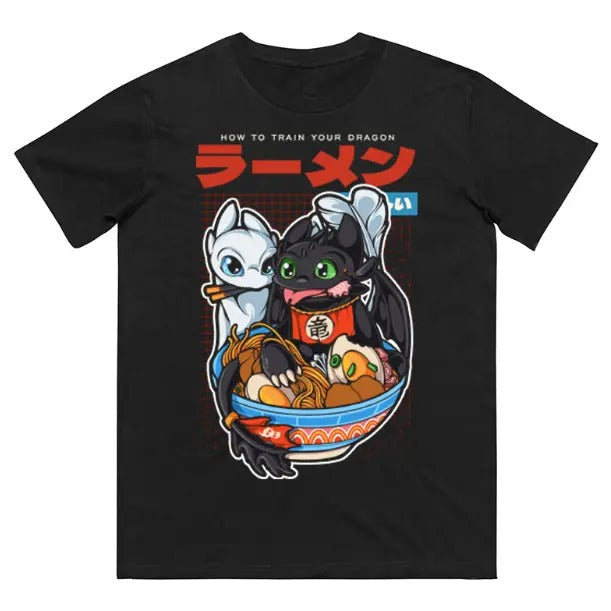 Toothless Ramen T-Shirt, Animated Shirt, Graphic Tee, Y2k, Unisex T-Shirt, Gift For Men Women Womenswear Menswear Top...