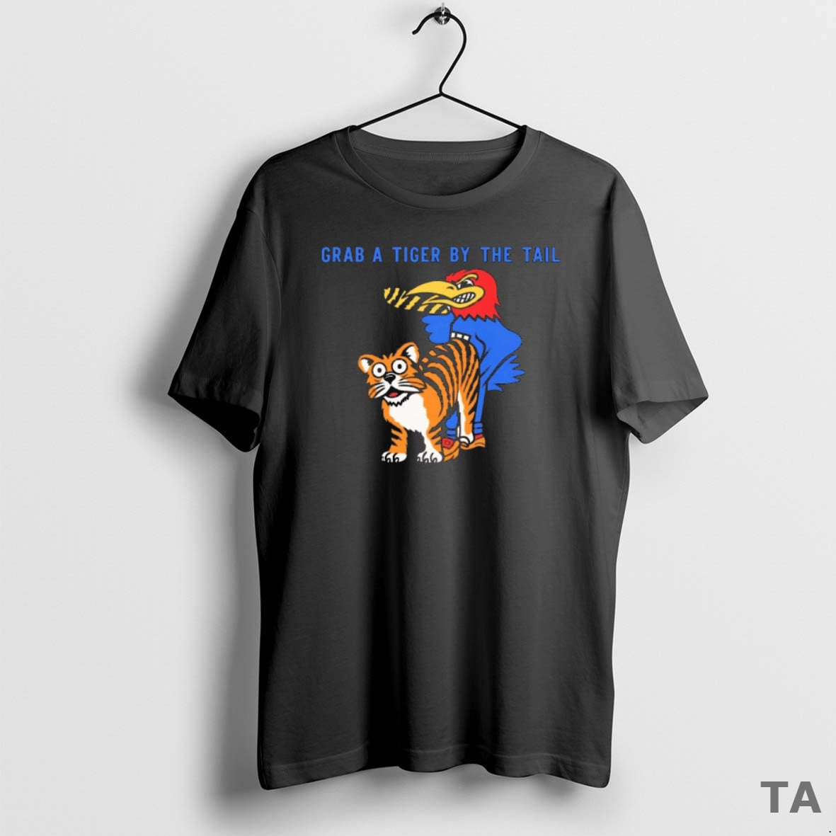 Top 2025 Grab A Tiger By The Tail Kansas Jayhawks Vs Missouri Tigers T-Shirts, Hoodie, Sweatshirt | PrintMintTees.com