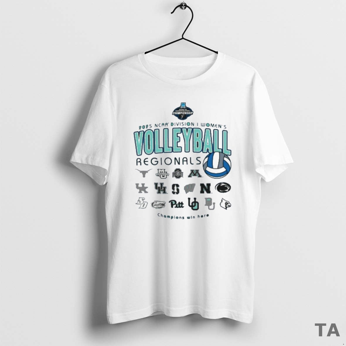 Top 2025 Ncaa Di Womens Volleyball Regional Teams T Shirt Sweater Hoodie, Sweatshirt | PrintMintTees.com
