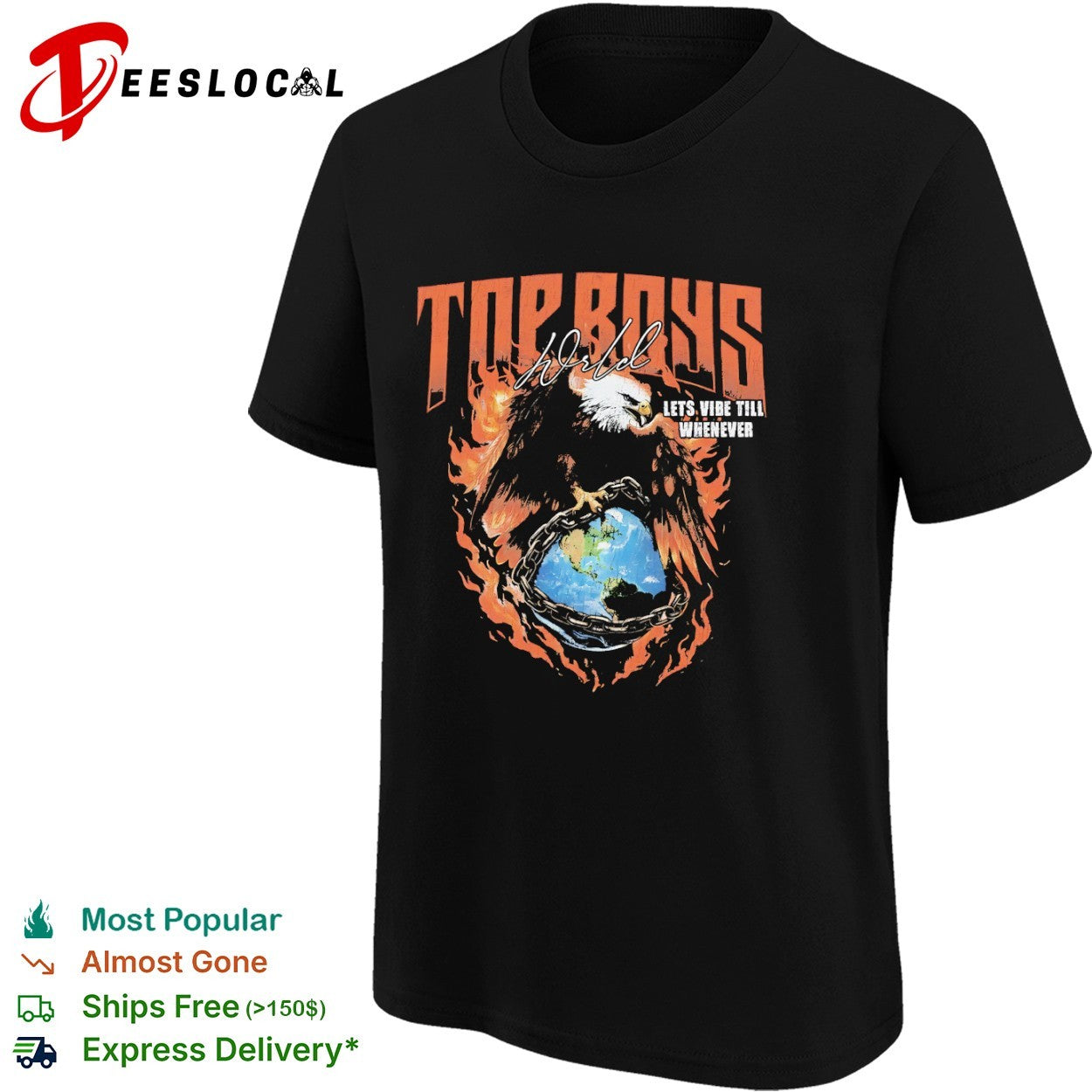 Boys Wrld eagle fire earth shirt