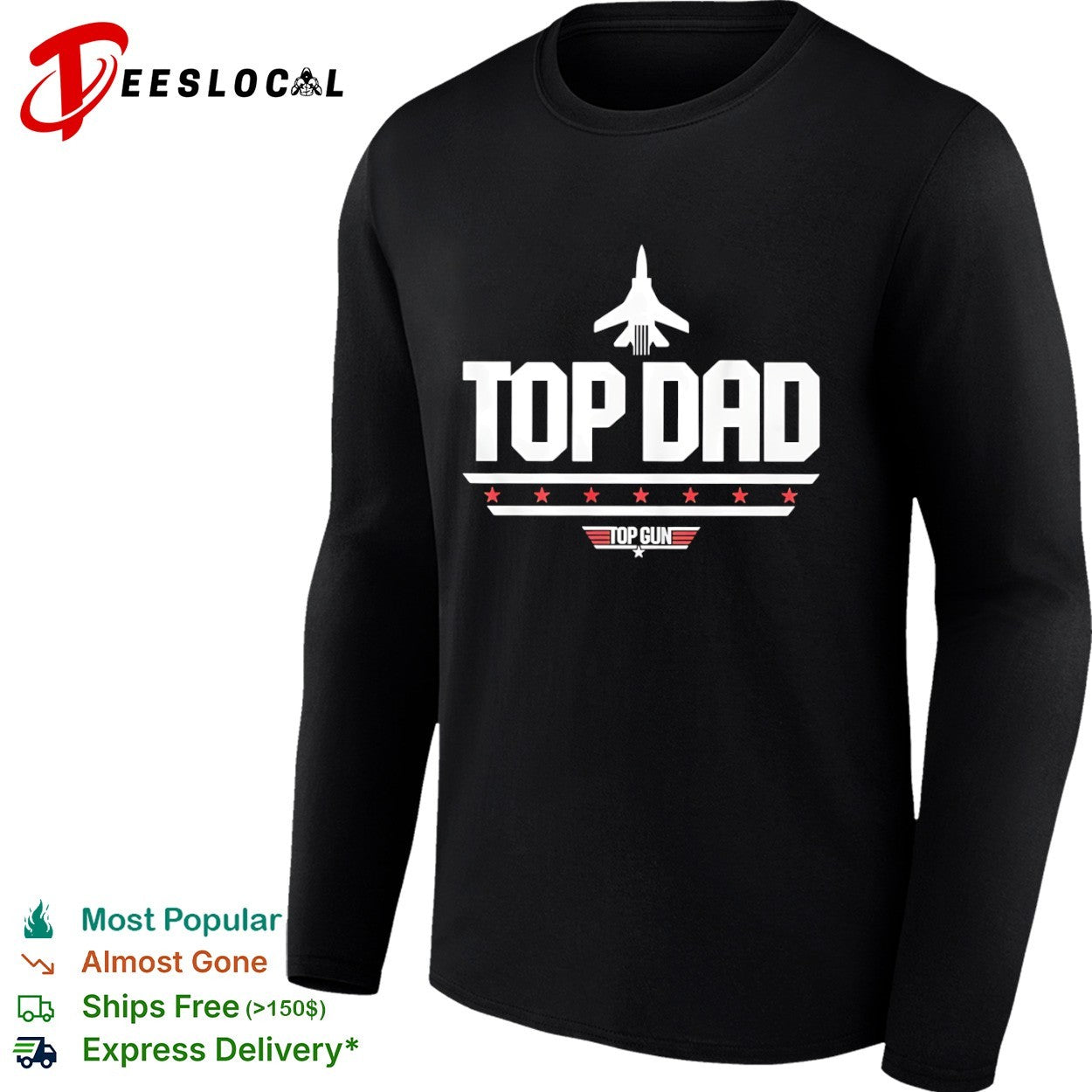 Dad Top Gun logo parody shirt