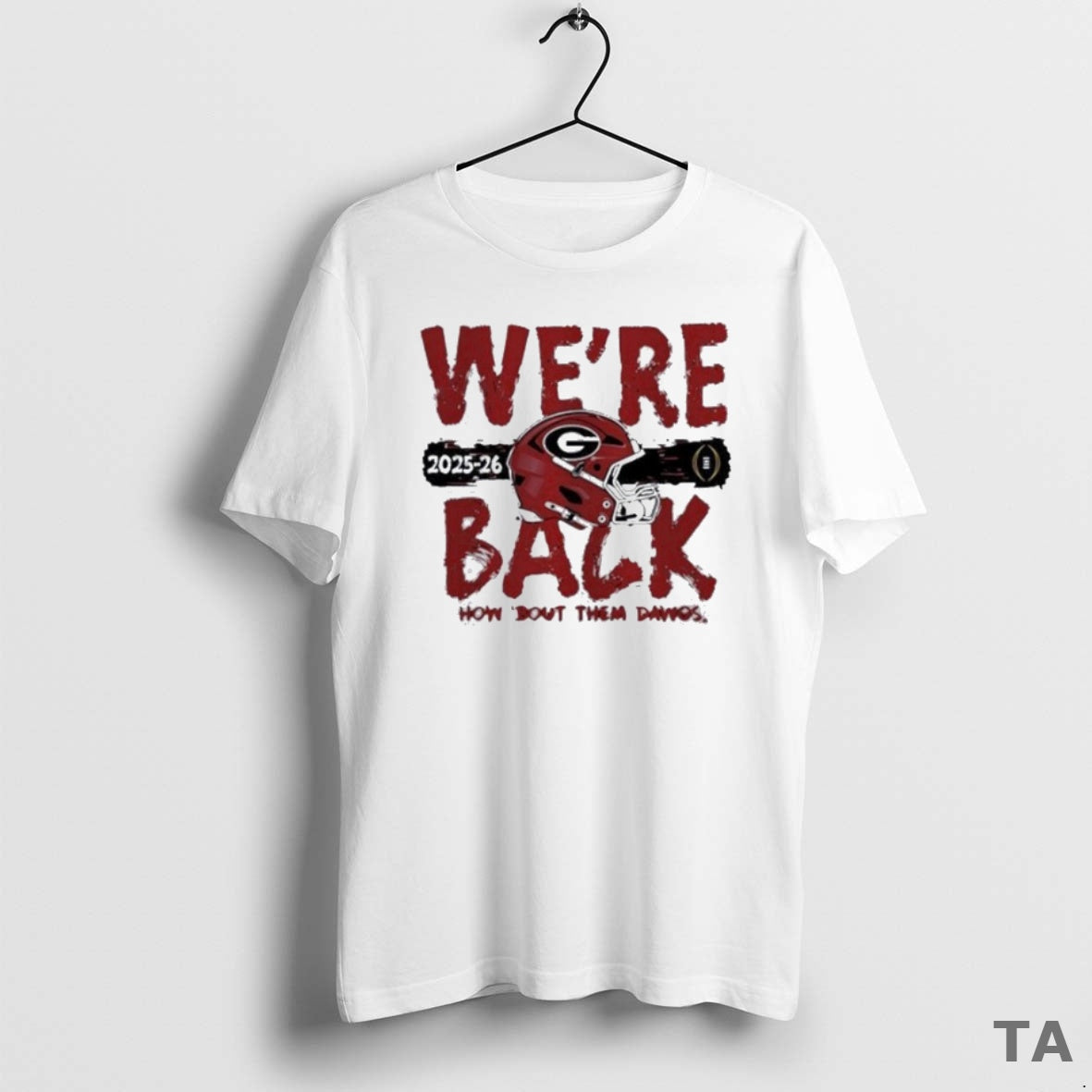Top Georgia Bulldogs Were Back 2025 2026 Cfp Bound Helmet T Shirt Sweater Hoodie, Sweatshirt | PrintMintTees.com
