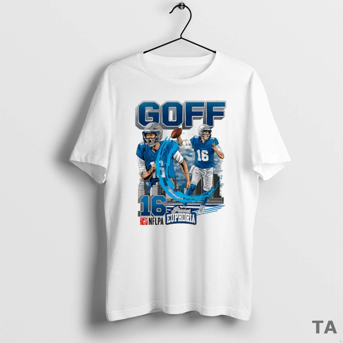 Top Jared Goff 16 Detroit Lions Football Comic Circle T Shirt Sweater Hoodie, Sweatshirt | PrintMintTees.com